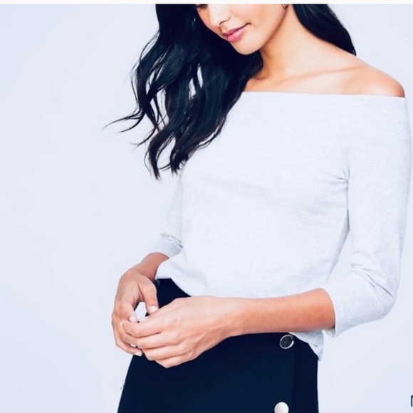 LOFT Tops - Loft - WHITE Off Shoulder Tee Size M